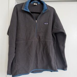 Patagonia Men's Zip-Up Sweater in Gray and Blue